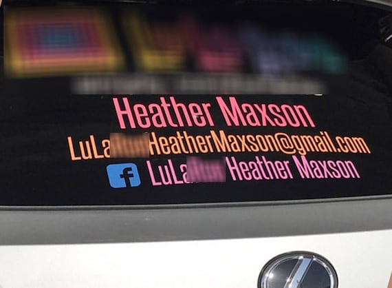 LuLa Back Glass Decal - Full Color LLR Window Decal, QR Code, Fashion Consultant