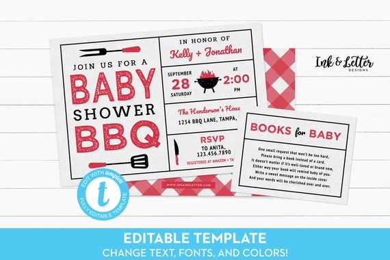 baby shower bbq invitation