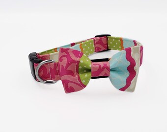 Watercolor Floral Girl Cat Bow Floral Print Flower Dog Bow Easter girl Dog Bow Girly Dog Flower Bow Watercolor Floral Girl Dog Bow