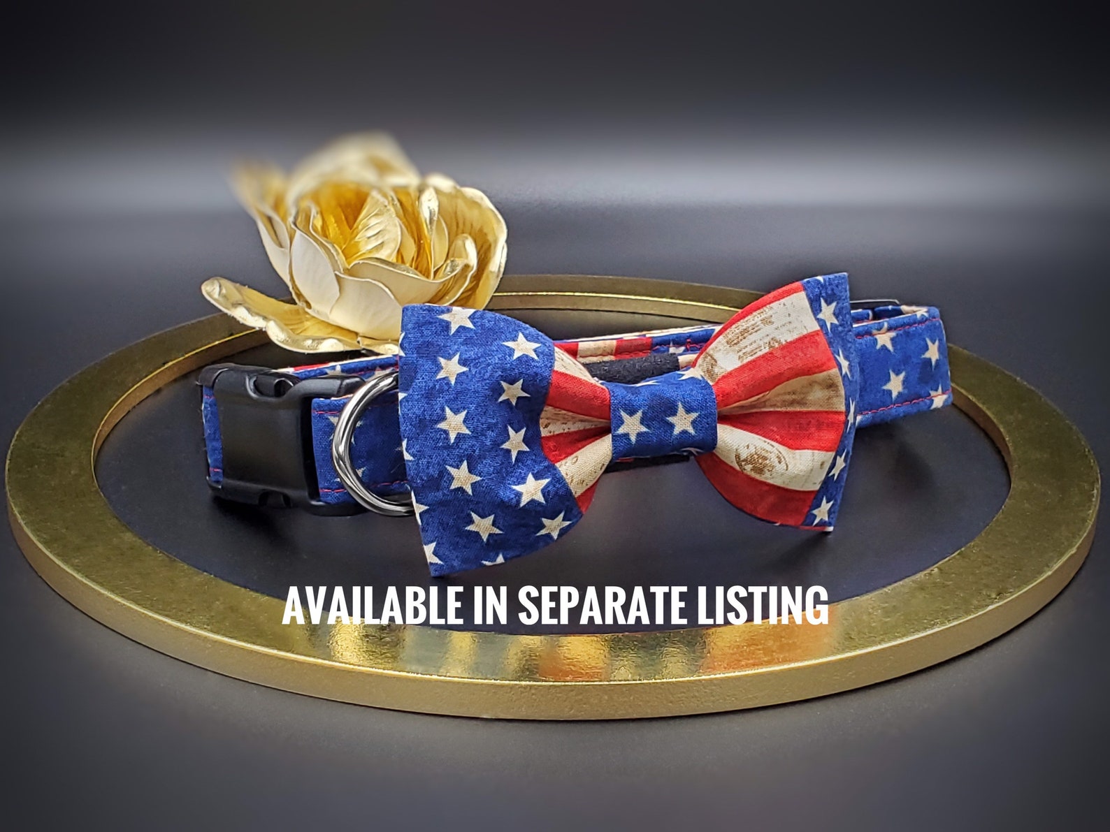 patriotic dog bow tie