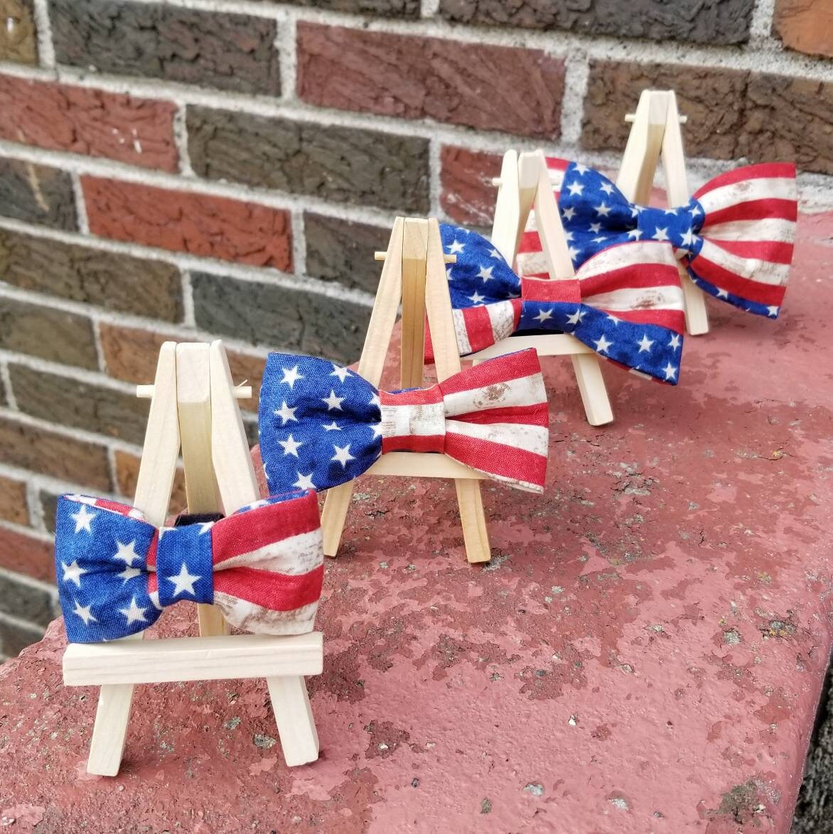 patriotic dog bow tie
