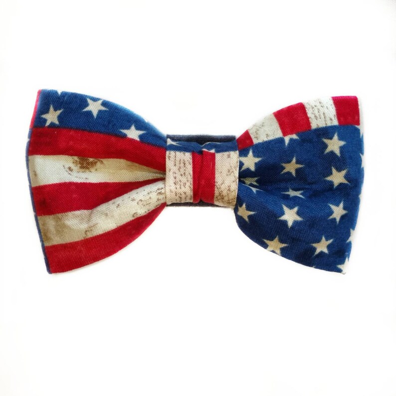 patriotic dog bow tie