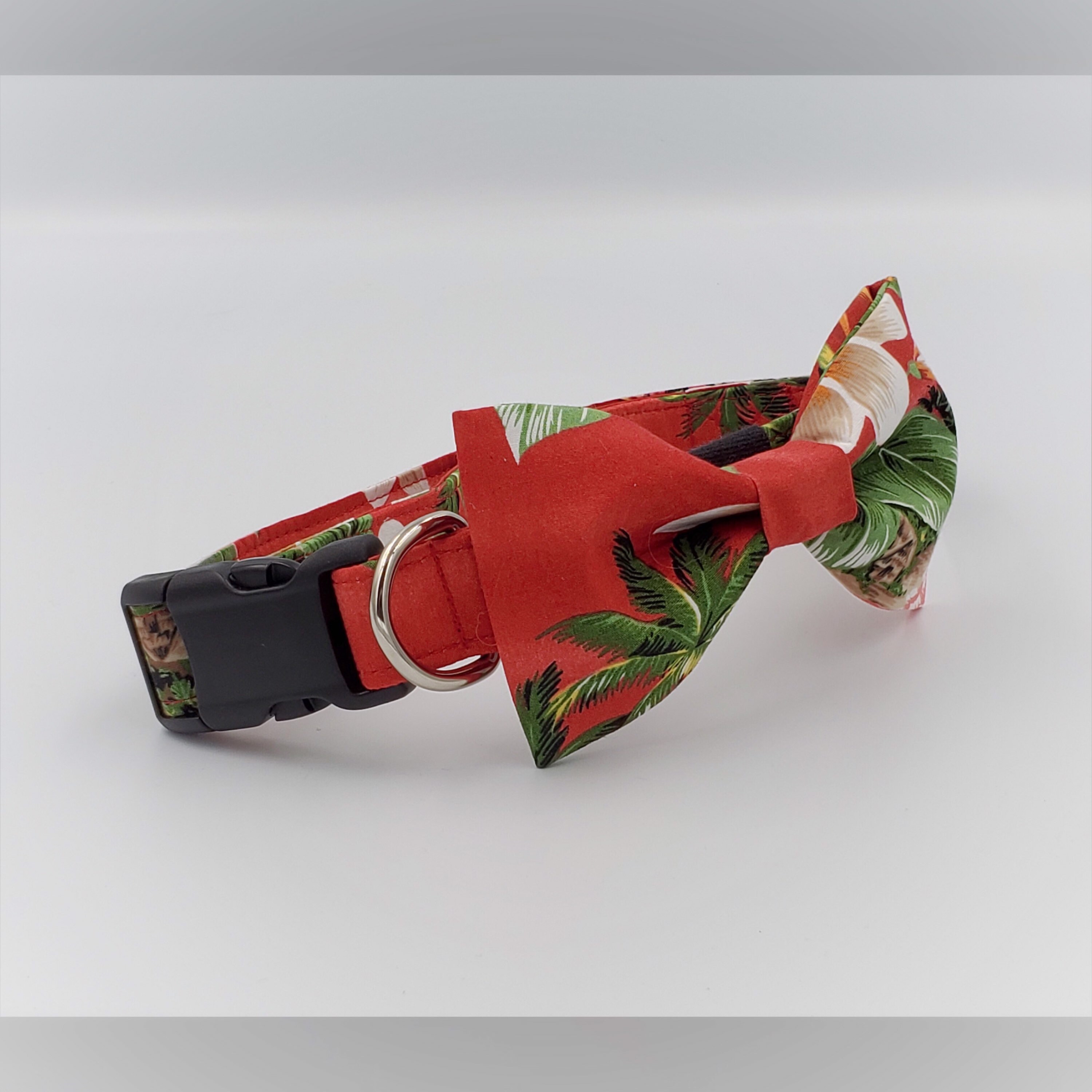 Hawaiian Print Dog Collar with Bow Tie/ Tropical Floral Collar Etsy