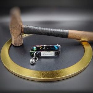 Lightning Strikes Cat Collar/ Thor&#39;s Mjolnir Rainbow Lightning Collar for Cats/ Thunder and Lightning Cat Collar/ Designer Gifts for Cats