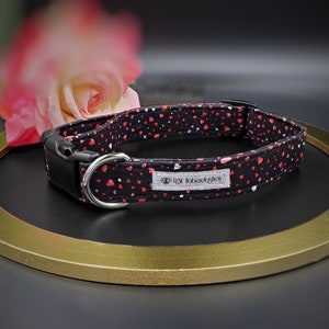 Valentine Heart Dog Collar/ Adjustable Candy Hearts Collar for Dogs/I Love You Dog Collar/ Designer Gifts for Dogs
