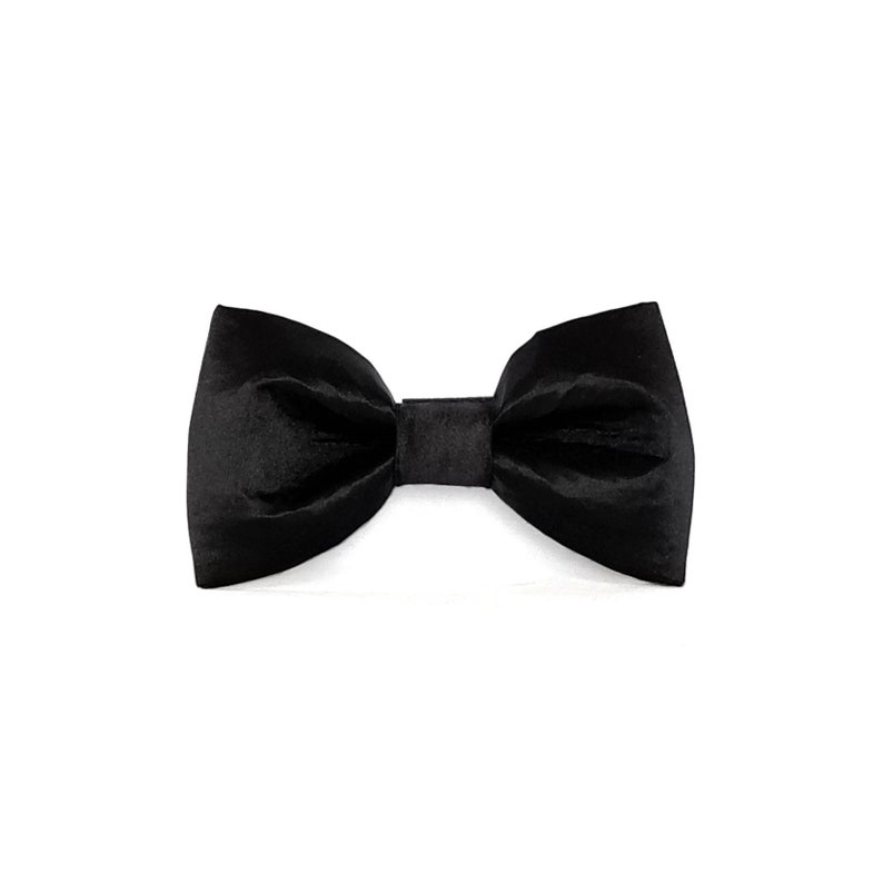 Black Satin Bow Tie for Dogs/ Wedding Dog Bow Tie Classic Etsy