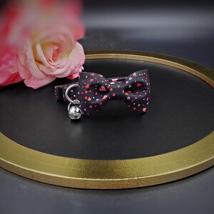 Valentine Heart Cat Collar and Bow Tie/ I Love You Collar and Bow for Cats/ Gifts for Cats