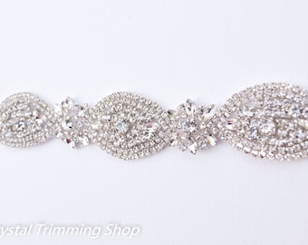 Crystal Rhinestone Trim by the Yard - Wholesale Bridal Trim - Thick  Crystal Trim - Rhinestone Applique Sew On