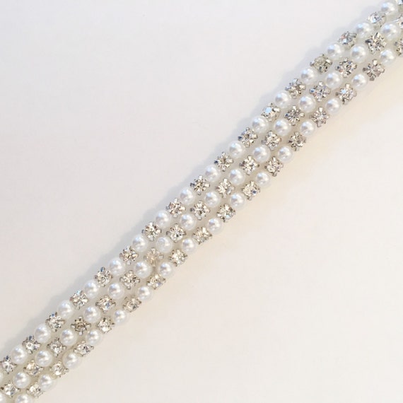 Rose Gold Rhinestone Trim by the Yard-wholesale Rose Gold Bridal