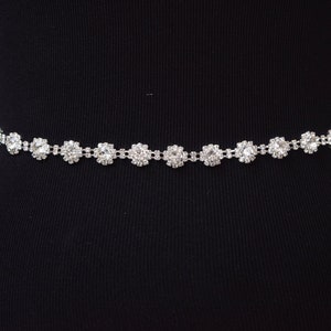 Strass fino guarnição pelo quintal-atacado estreito nupcial guarnição cupchain cinto de noiva-fino cristal strass guarnição-bolo banding tr24