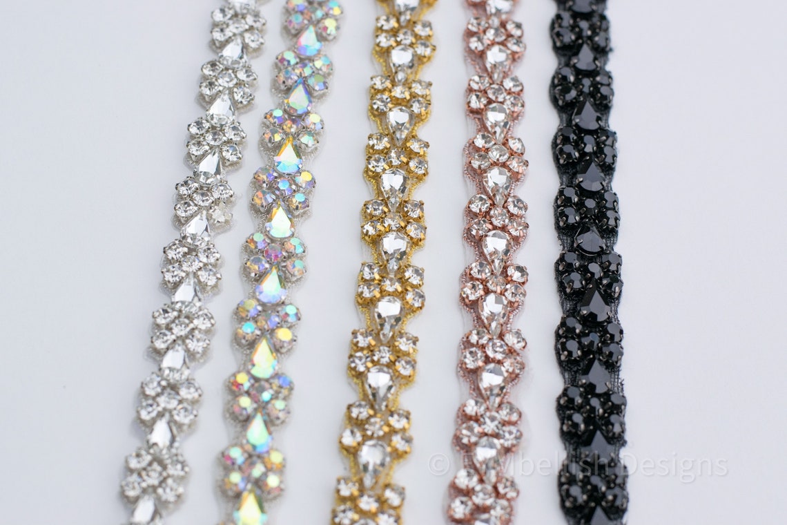 Rhinestone Trim by the Yard Wholesale Bridal Trimbridal Etsy