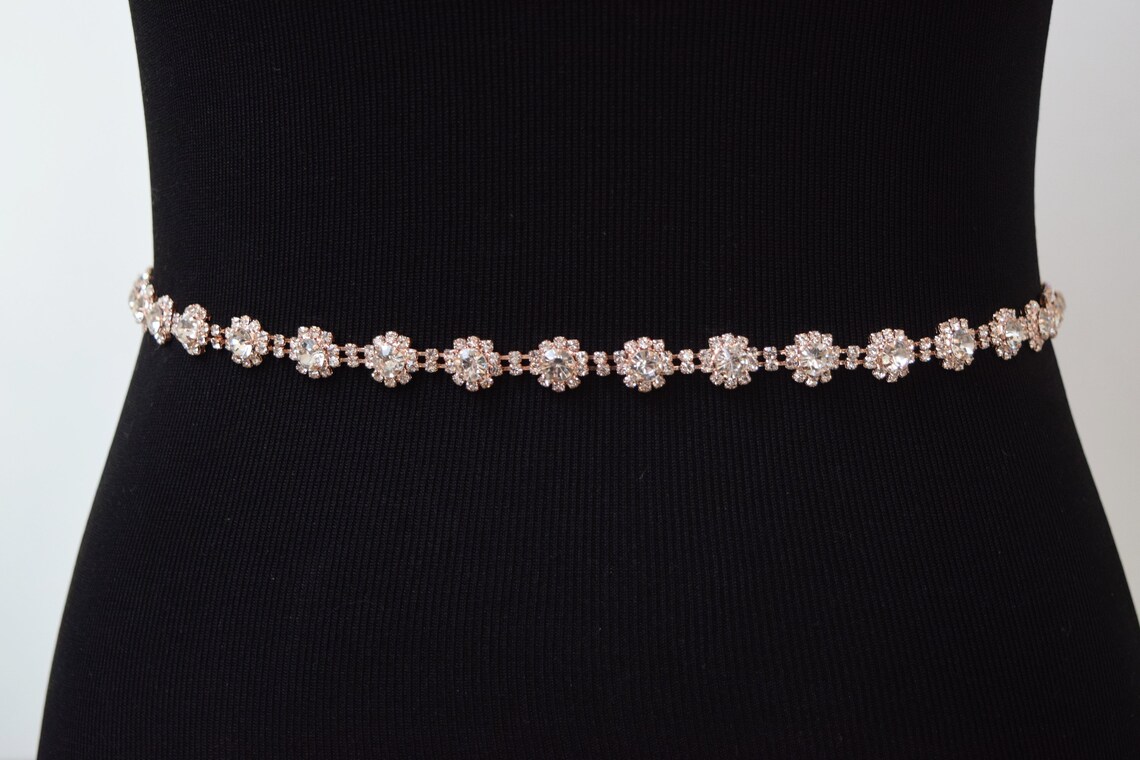 Rose Gold Rhinestone Trim by the Yardwholesale Rose Gold Etsy