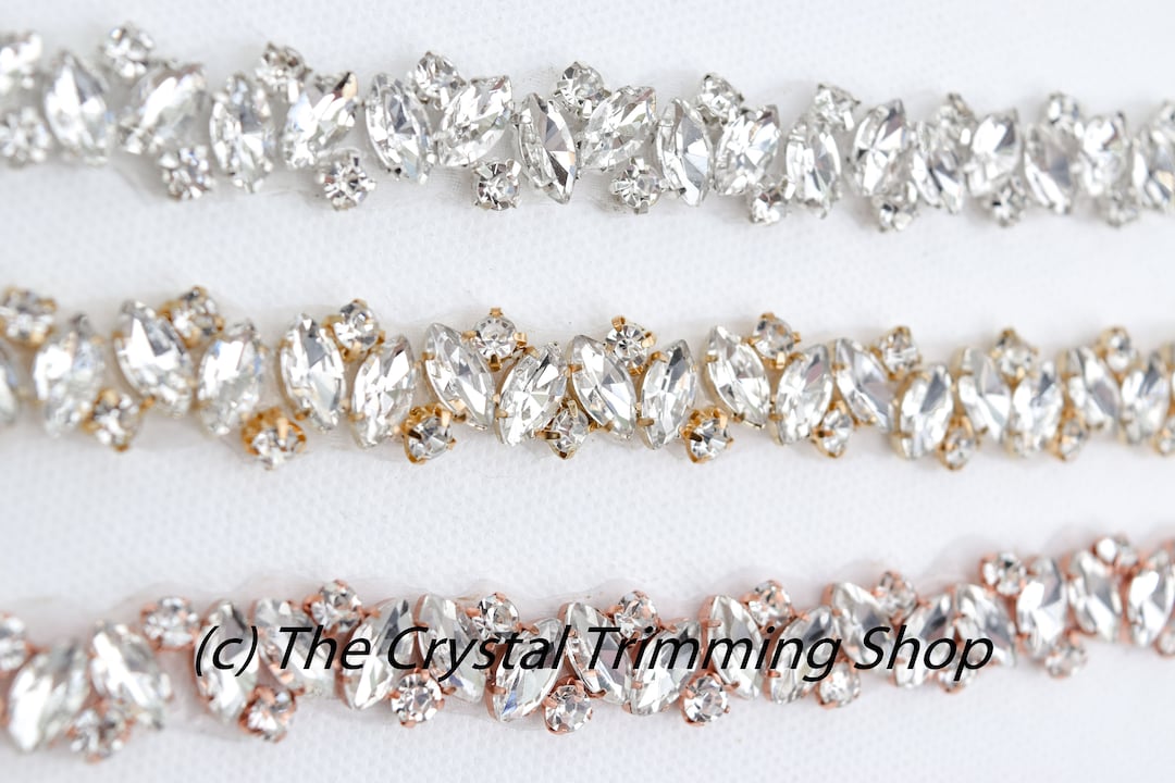 Thin Rhinestone Trim by the Yard- Wholesale Bridal Trim-bridal Belt ...