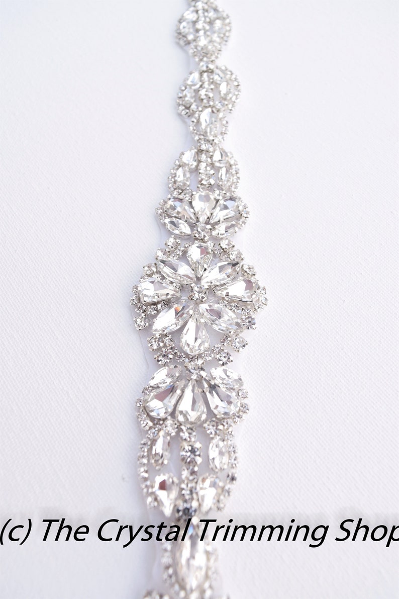 Crystal Rhinestone Applique Wholesale Bridal Trim Bridal Etsy