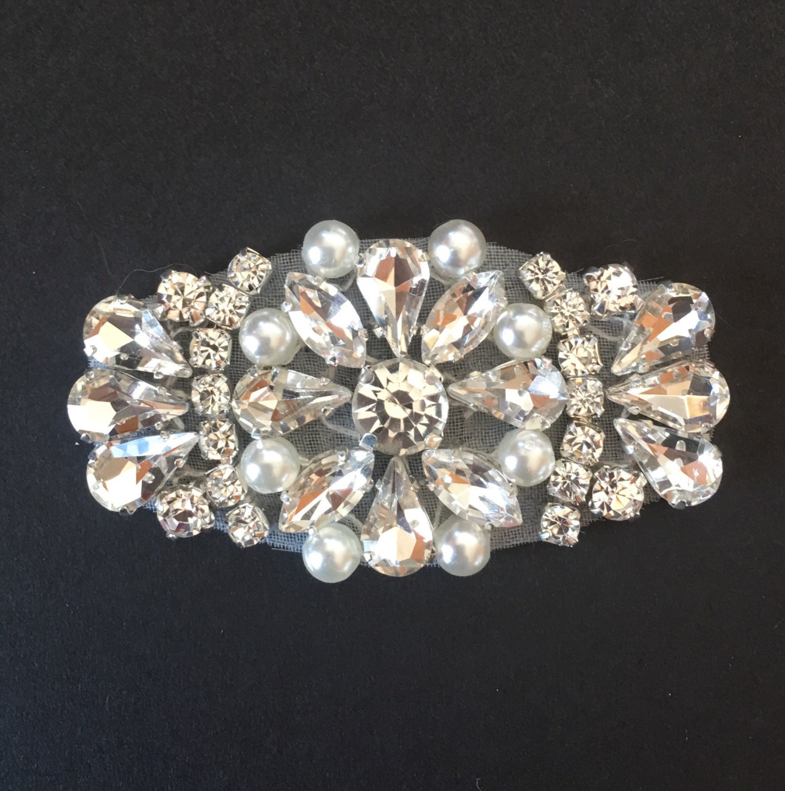 Crystal Rhinestone Applique Wholesale Bridal Trim Bridal Etsy