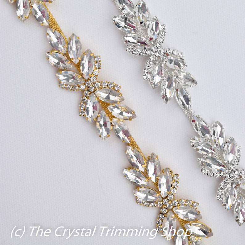 Black Crystal Rhinestone Trim by the Yard Wholesale Bridal Trim Thin Crystal Trim Black Rhinestone Applique Black Cupchain Style TR50