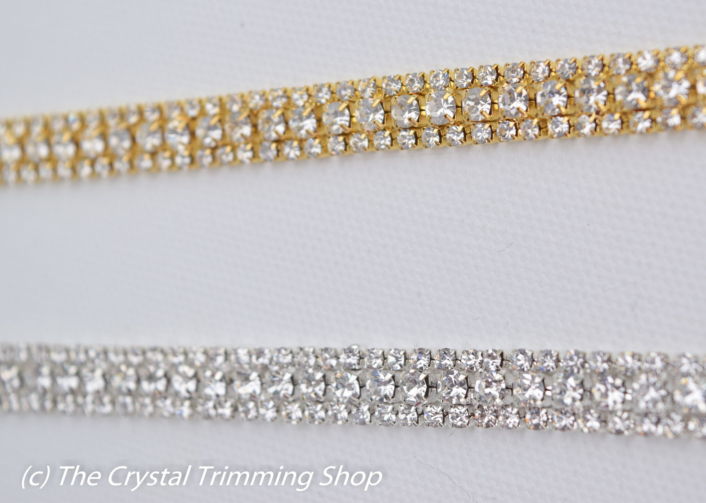 Gold Crystal Rhinestone Trim by the Yard Wholesale gold Etsy