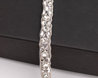 Crystal Rhinestone Trim by the Yard - Wholesale Bridal Trim - Rhinestone Applique - rhinestone banding