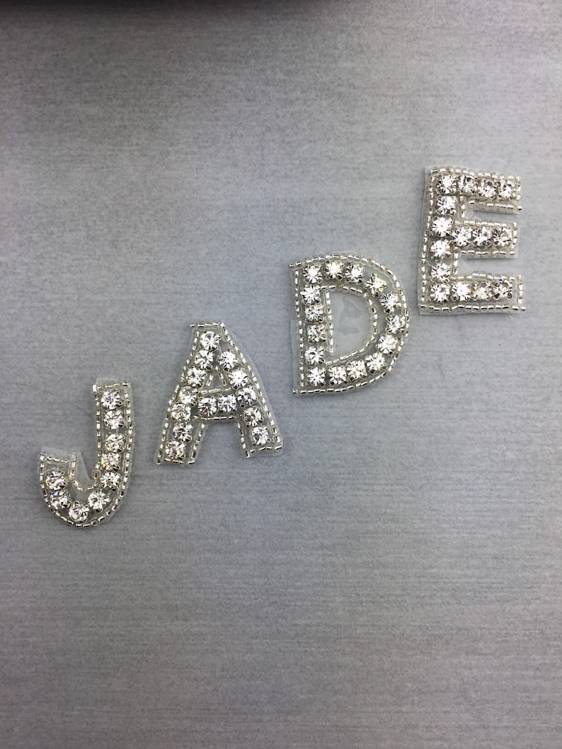 Rhinestone Letters Hotfix Alphabet Crystal Rhinestone Applique Etsy