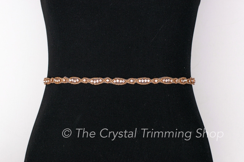 Rose Gold Rhinestone Trim by the YardWholesale Bridal Trim Etsy