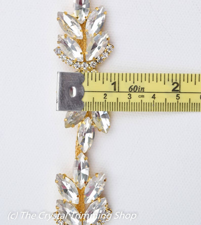 Gold Crystal Rhinestone Trim by the Yard Wholesale Bridal Etsy