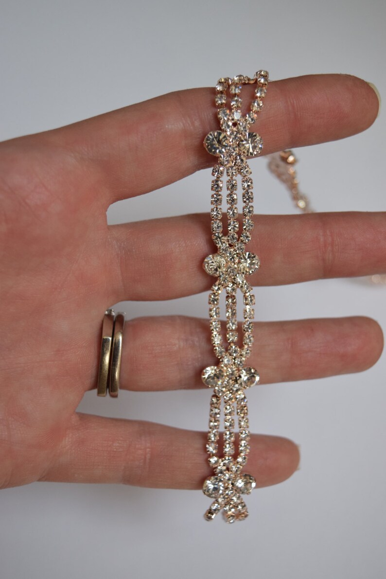 Rose Gold Rhinestone Trim by the Yard Wholesale Bridal Trim Etsy