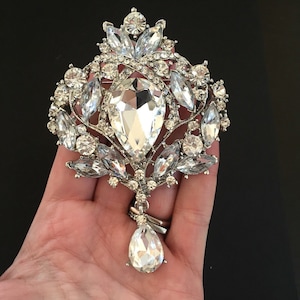 Crystal Rhinestone brooch - Wholesale Bridal Trim - DIY Brooch Bouquet -