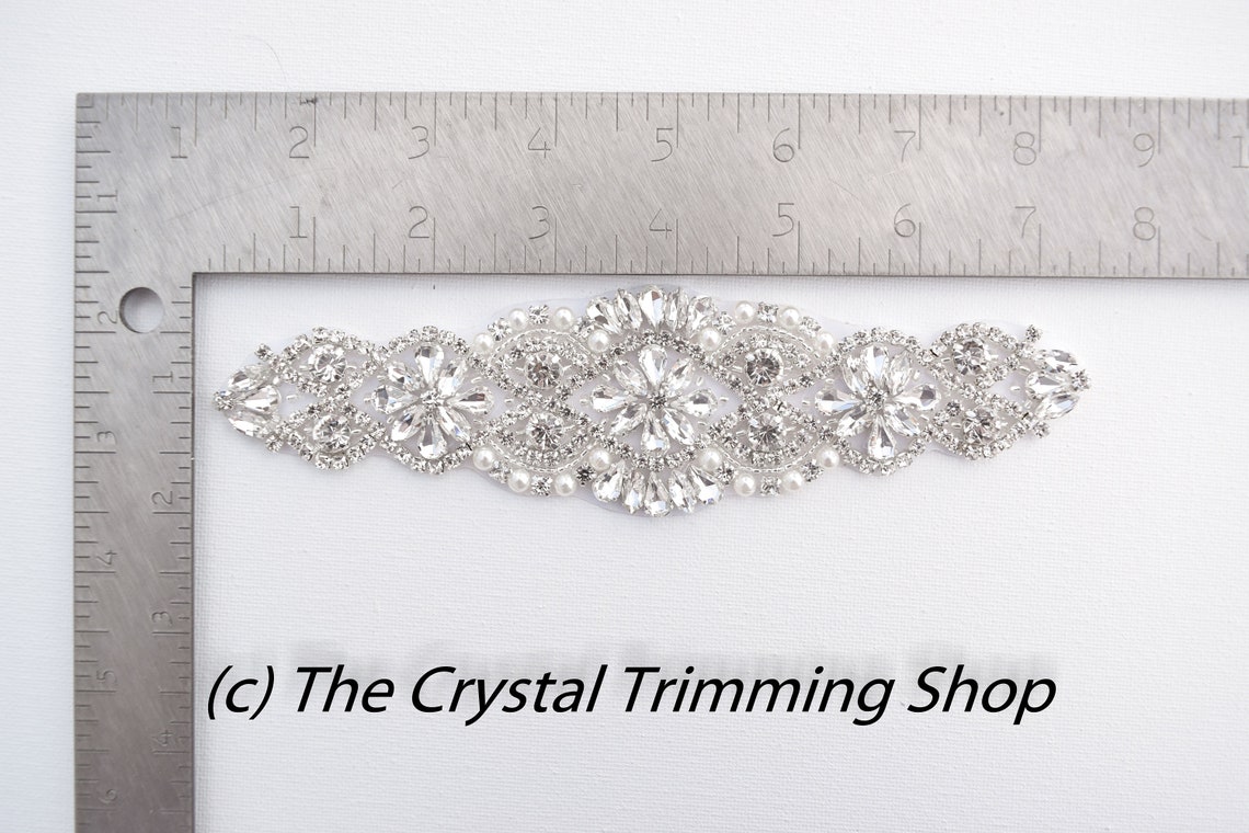 Crystal Rhinestone Applique Wholesale Bridal Trim Bridal Etsy