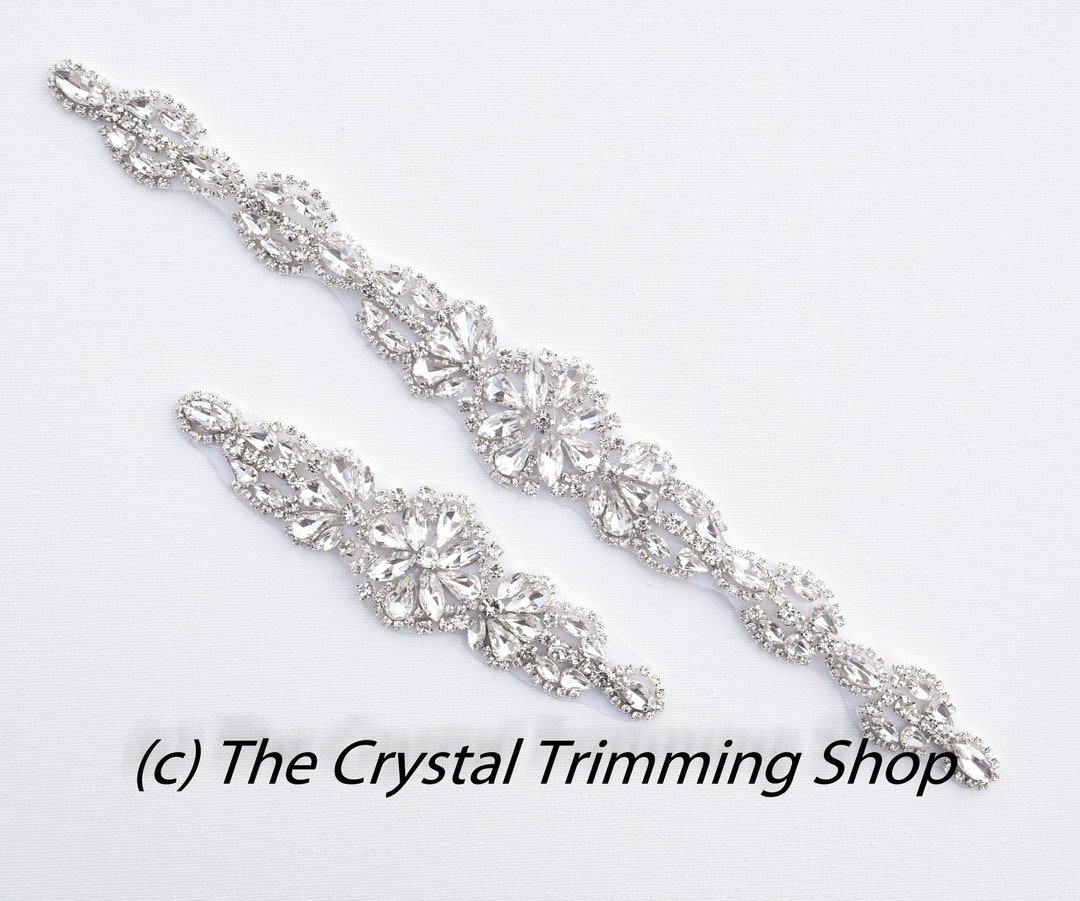 Crystal Rhinestone Applique Wholesale Bridal Trim Bridal Applique