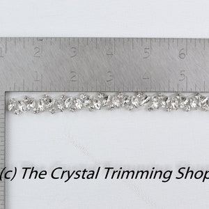 Rhinestone Trim by the Yard Wholesale Bridal Trim-Bridal Belt Thin Crystal Rhinestone Trim Sew-On Rhinestone Applique Tr90M image 7