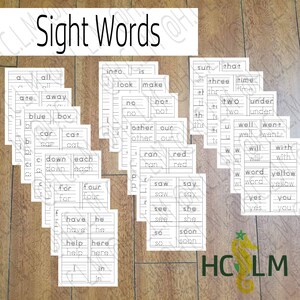 Sight Words Tracing Flash Cards: Spelling Learning (Digital Download)