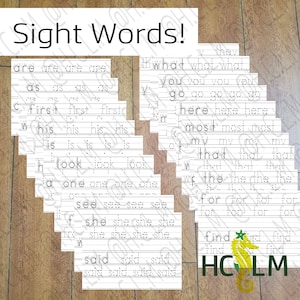 Sight Words Tracing Sheets: Spelling & Learning (Digital Download)