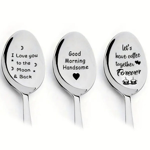 Laser engraved spoons, table spoons, quoted spoons, laser engraved table spoon, personalized gifts