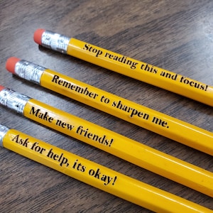 Personalized Pencils, Motivation Pencils, Classroom Pencils, Teacher Resources. Pencils, Custom Pencils. Laser Engraved
