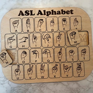 ASL Memory Puzzle, ASL, ASL Board, Lets Learn Sign Language, Sign Language Alphabet, Sign Language, American Sign Language, American Asl