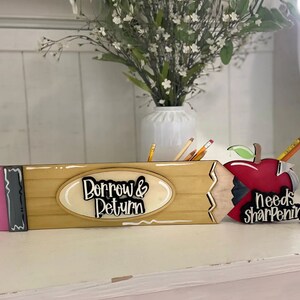 Personalized Teacher Classroom Pencil Holder Sign, Pencil Holder, Class Management, Classroom, Pencil distributor