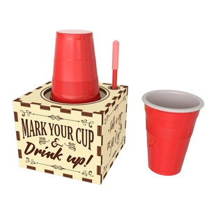 Mark your cup, Drinking Cup, Party Cups, Drinking cup stand, Cups Holder, Wooden Cup Holder, Personalized Cup, Solo Cup Holder, Solo Cups,