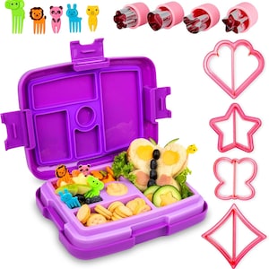 Bento Box for Kids & Toddlers with Kids Lunch Accessories, Bento Box, Bento Belly, Personalized Bento Box, Lunch Box, Personalized Lunch Box