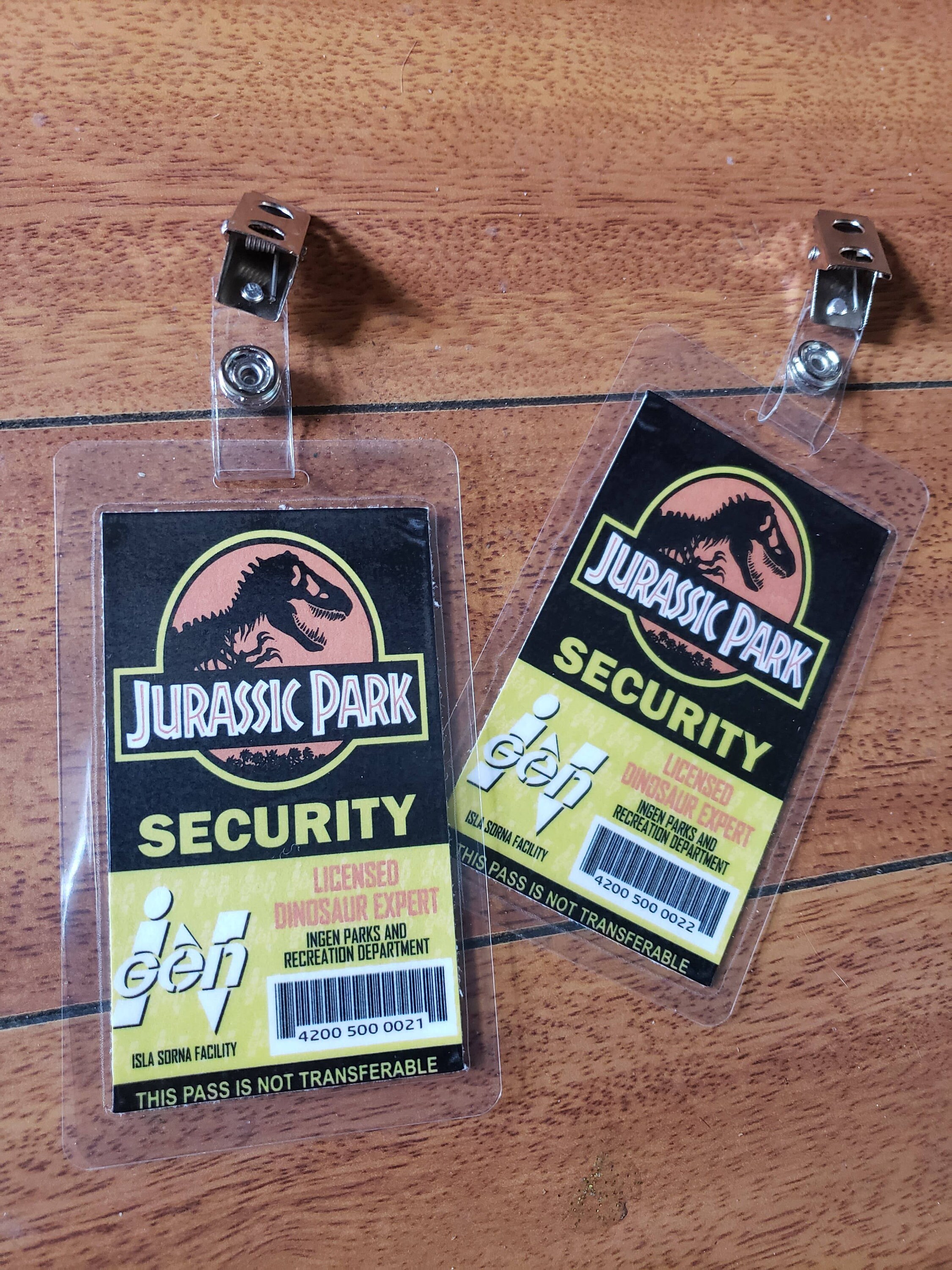 Jurassic Park Jurassic World Badges Visitors Badges VIP - Etsy Australia