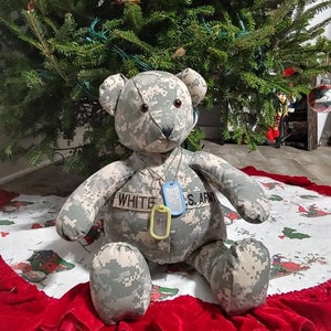 Memory Bear, Army Bear, Military Bear, Keepsake Bear, Teddy Bear, Service Bear, Uniform Bear