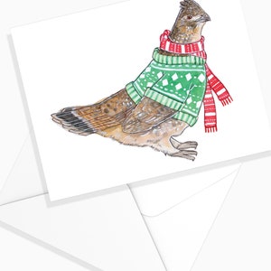 Carte de Souhaits Perdrix des Fêtes - Blanc | Temps des Fêtes | Carte Noël | Papeterie de Noël | Carte de Voeux de Noël | Marie-Eve Arpin