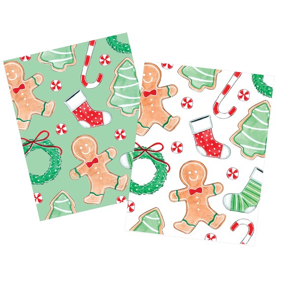 Carte De Noël Avec Des Tasses Et Des Hommes De Pain D'épice Modèle De