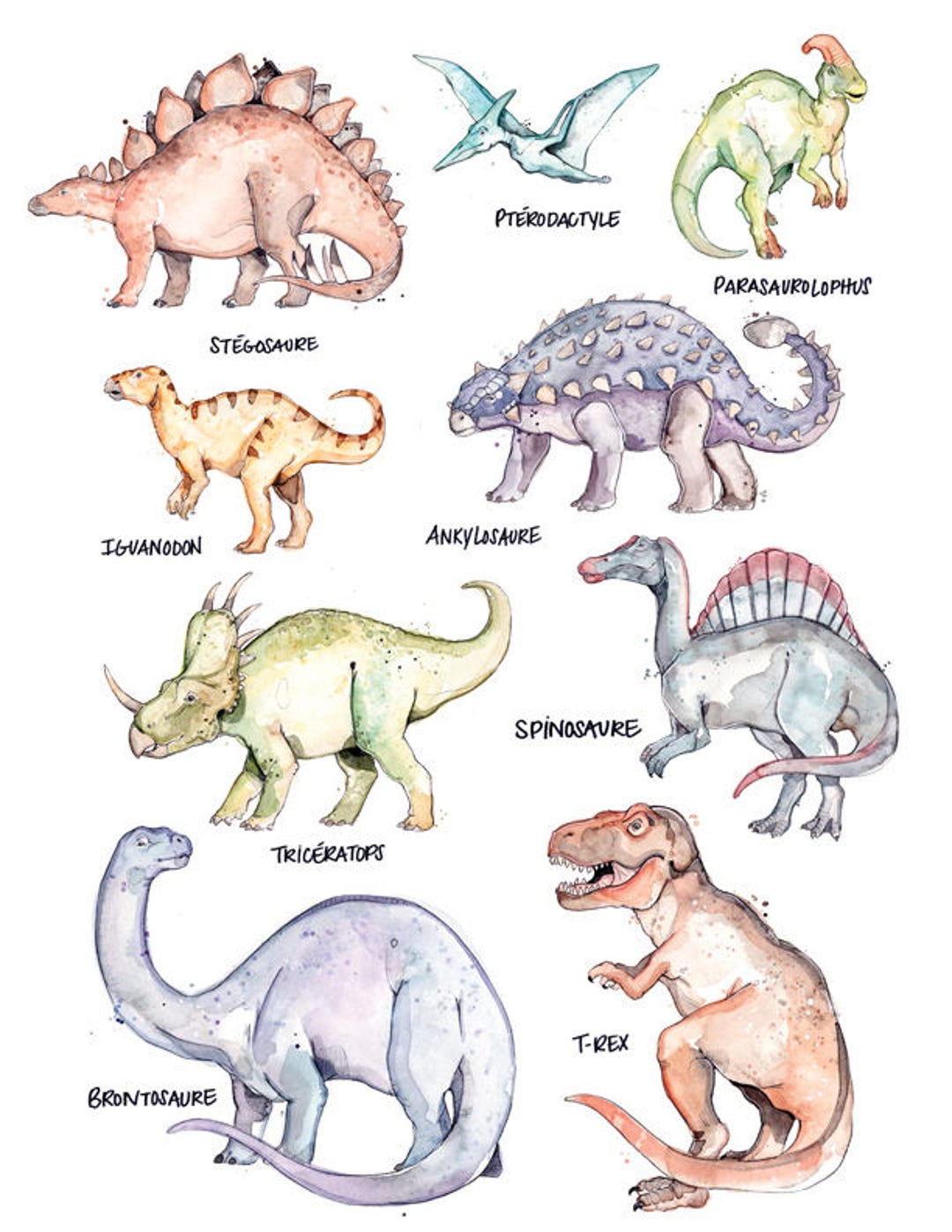 Carte anniversaire dinosaures_Cartesdart _ Jolies illustrations