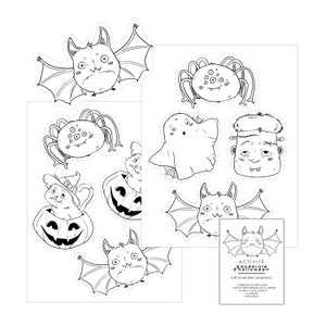 Bricolage GUIRLANDE D'HALLOWEEN à faire soi-même | Ensemble Guirlande| Papeterie | diy | Marie-Ève Arpin |  | Illustration Automne