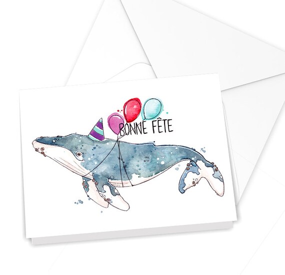 Carte Bonne Fete Baleine Aquarelle Animaux Marins Carte De Etsy Carte Bonne Fete Baleine Aquarelle Animaux Marins Carte De Etsy