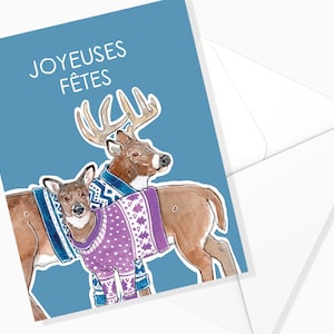 Moose - Deer - Racoon Greeting Card | Holidays | Christmas Card | Christmas stationery | Christmas Greeting Card | Marie-Eve Arpin