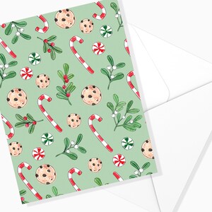 Carte de Souhaits Cannes et Biscuits | Temps des Fêtes | Carte Noël | Papeterie de Noël | Carte de Voeux de Noël | Marie-Eve Arpin