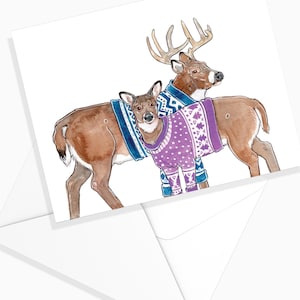 Moose - Deer - Racoon Greeting Card | Holidays | Christmas Card | Christmas stationery | Christmas Greeting Card | Marie-Eve Arpin