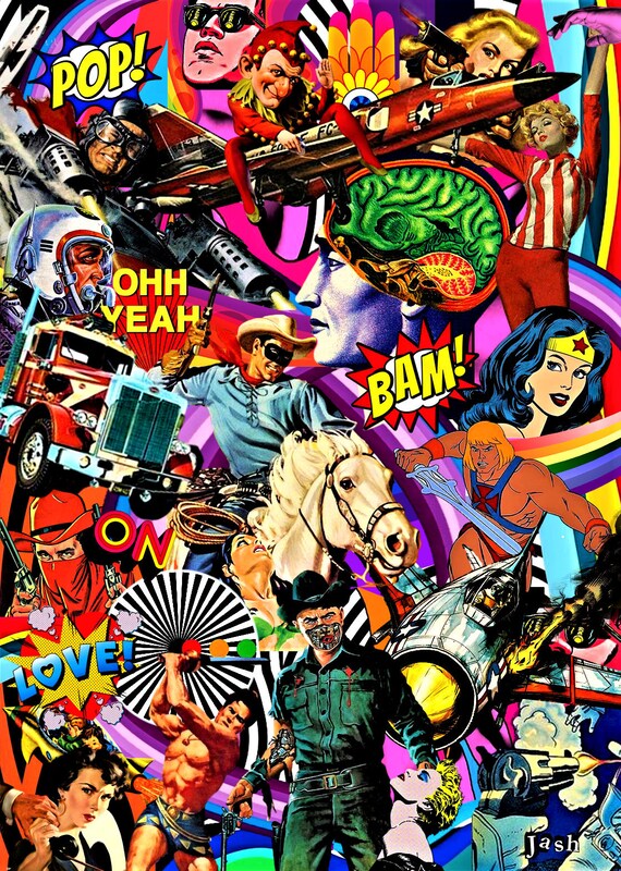 Pop Art Collage 25 Rock N Roll Art Works By Jash Etsy Pop Art Collage 25 Rock N Roll Art Works By Jash Etsy