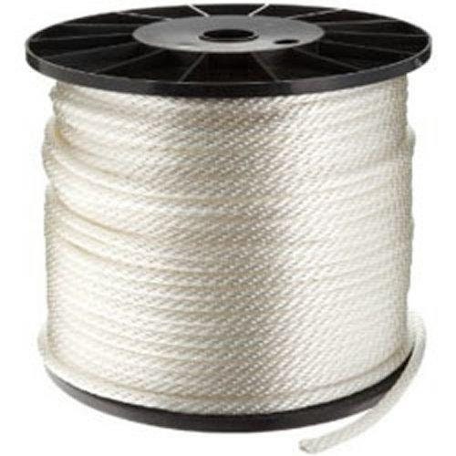 Solid Braid Nylon Rope, White (1/8 x 1000')